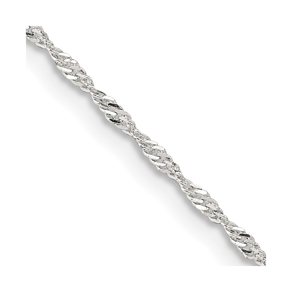 Sterling Silver 1.4mm Singapore Chain - 5