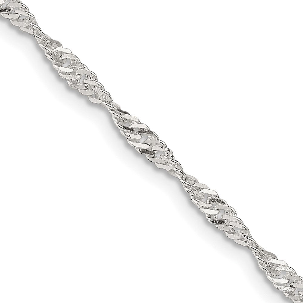 Sterling Silver 2.25mm Singapore Chain - 6