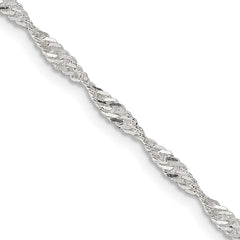 Sterling Silver 2.25mm Singapore Chain - 6