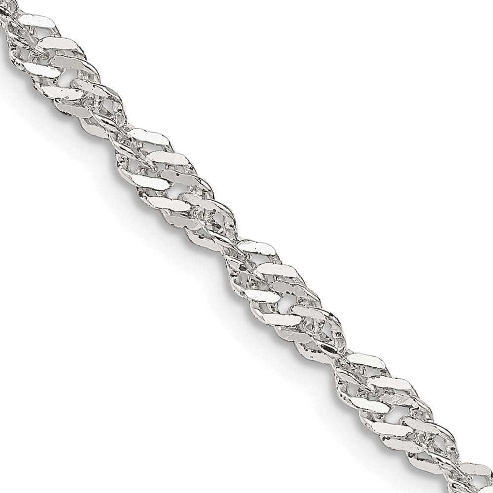 Sterling Silver 3.5mm Singapore Chain - 5
