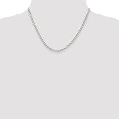 Sterling Silver Rhodium-plated 3.5mm Rolo Chain - 6