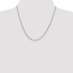 Sterling Silver Rhodium-plated 3.5mm Rolo Chain - 7