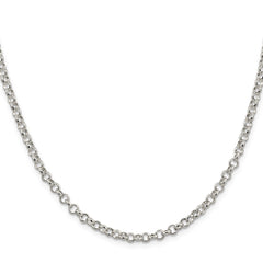 Sterling Silver 4mm Rolo Chain - 22