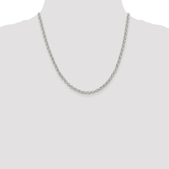 Sterling Silver 4mm Rolo Chain - 21