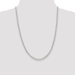 Sterling Silver 4mm Rolo Chain - 11