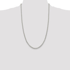 Sterling Silver 4mm Rolo Chain - 12