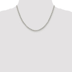 Sterling Silver Rhodium-plated 4mm Rolo Chain - 18