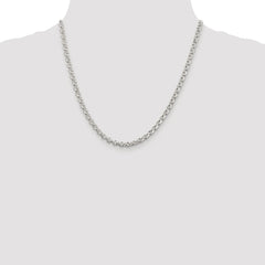 Sterling Silver Rhodium-plated 4.6mm Rolo Chain - 2