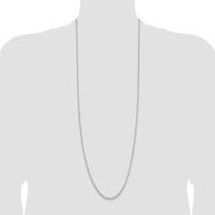 Sterling Silver 2.5mm Oval Fancy Rolo Chain - 4