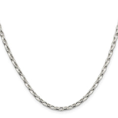 Sterling Silver 3.2mm Oval Fancy Rolo Chain - 2