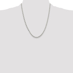 Sterling Silver 3.2mm Oval Fancy Rolo Chain - 5