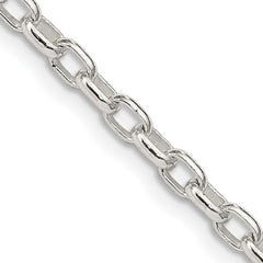 Sterling Silver 3.2mm Oval Fancy Rolo Chain - 2