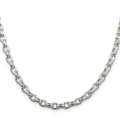 Sterling Silver 4.4mm Oval Fancy Rolo Chain - 2