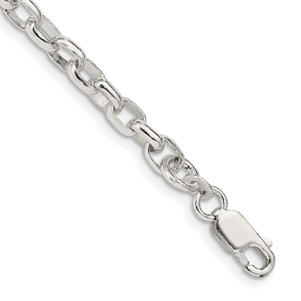Sterling Silver 4.4mm Oval Fancy Rolo Chain - 3