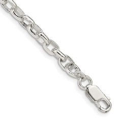Sterling Silver 4.4mm Oval Fancy Rolo Chain - 3