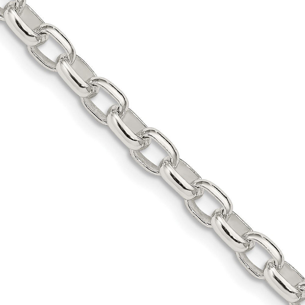 Sterling Silver 4.4mm Oval Fancy Rolo Chain - 2