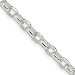 Sterling Silver 4.4mm Oval Fancy Rolo Chain - 2