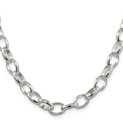 Sterling Silver 8mm Fancy Rolo Chain - 6