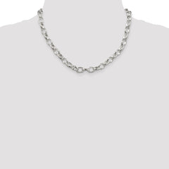 Sterling Silver 8mm Fancy Rolo Chain - 6