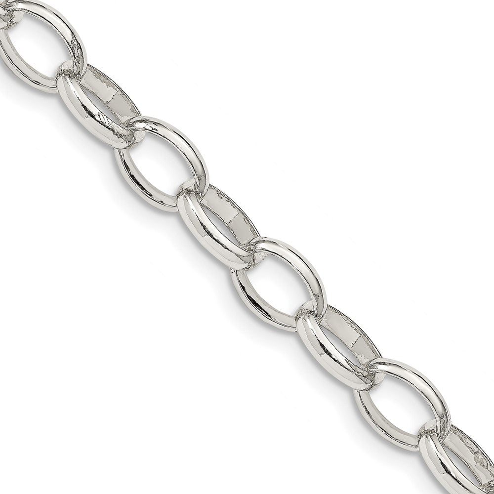 Sterling Silver 8mm Fancy Rolo Chain - 6