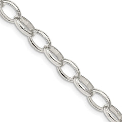 Sterling Silver 8mm Fancy Rolo Chain - 6