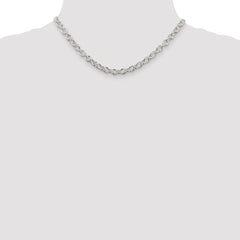 Sterling Silver Rhodium-plated 6.1mm Cable Chain - 2