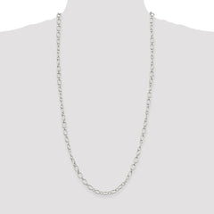 Sterling Silver 6.1mm Fancy Patterned Rolo Chain - 7