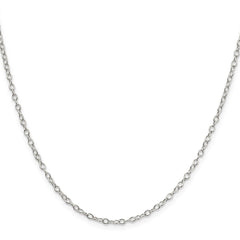 Sterling Silver 2.25mm Oval Cable Chain - 4