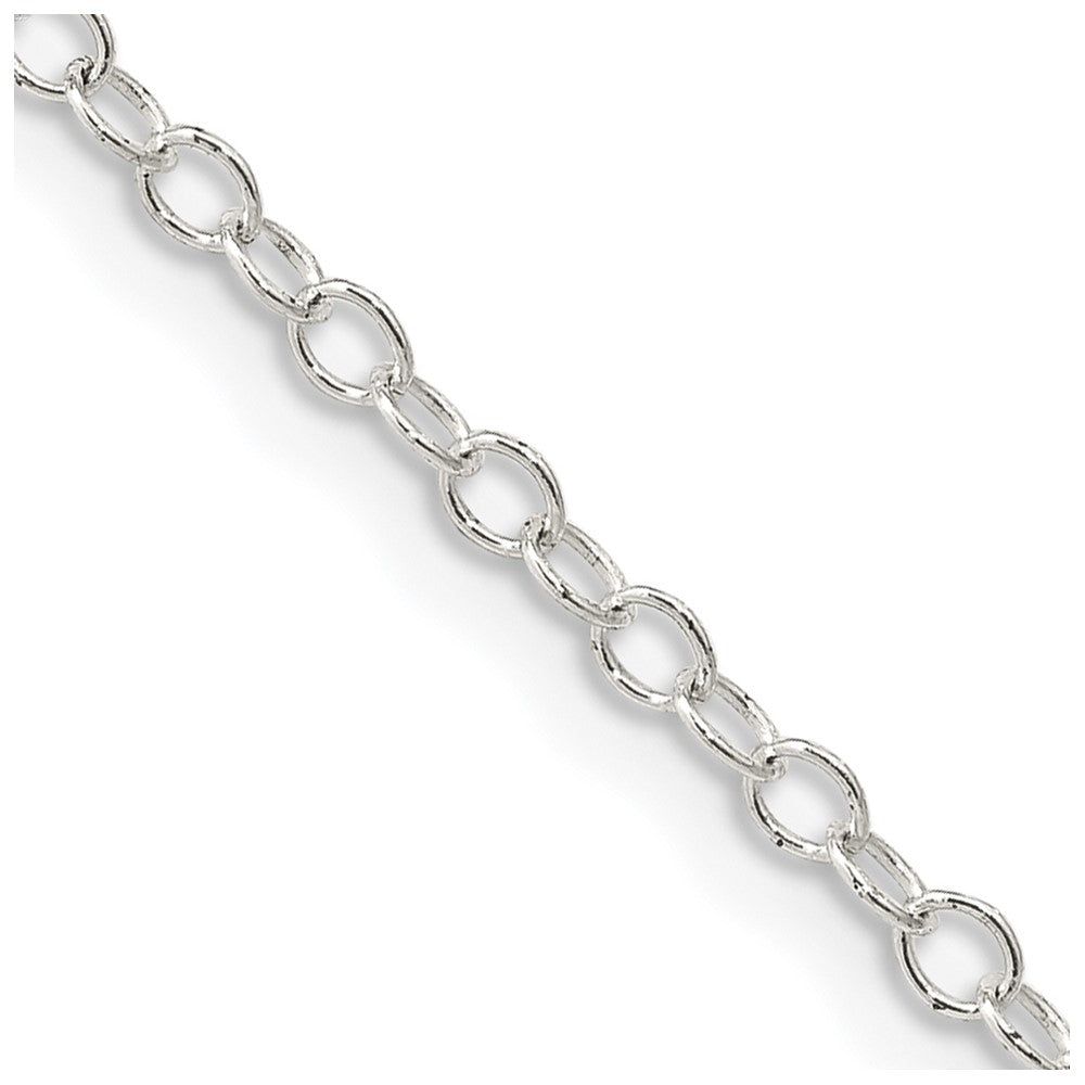Sterling Silver 2.25mm Oval Cable Chain - 4