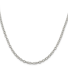 Sterling Silver 3.75mm Oval Cable Chain - 6