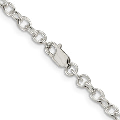 Sterling Silver 3.75mm Oval Cable Chain - 5
