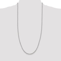 Sterling Silver 3.75mm Oval Cable Chain - 7