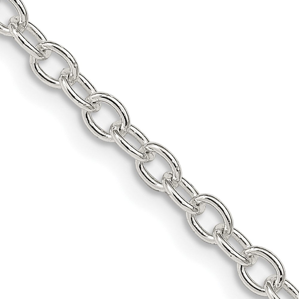 Sterling Silver 3.75mm Oval Cable Chain - 6