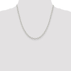 Sterling Silver 5.3mm Oval Cable Chain - 7