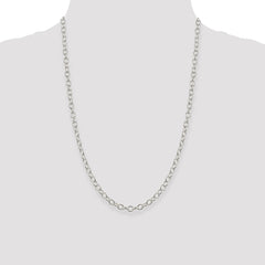 Sterling Silver 5.3mm Oval Cable Chain - 6