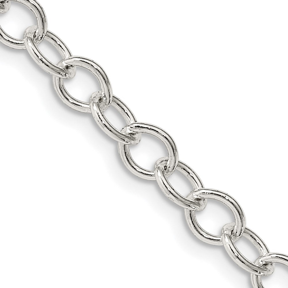 Sterling Silver 5.3mm Oval Cable Chain - 7