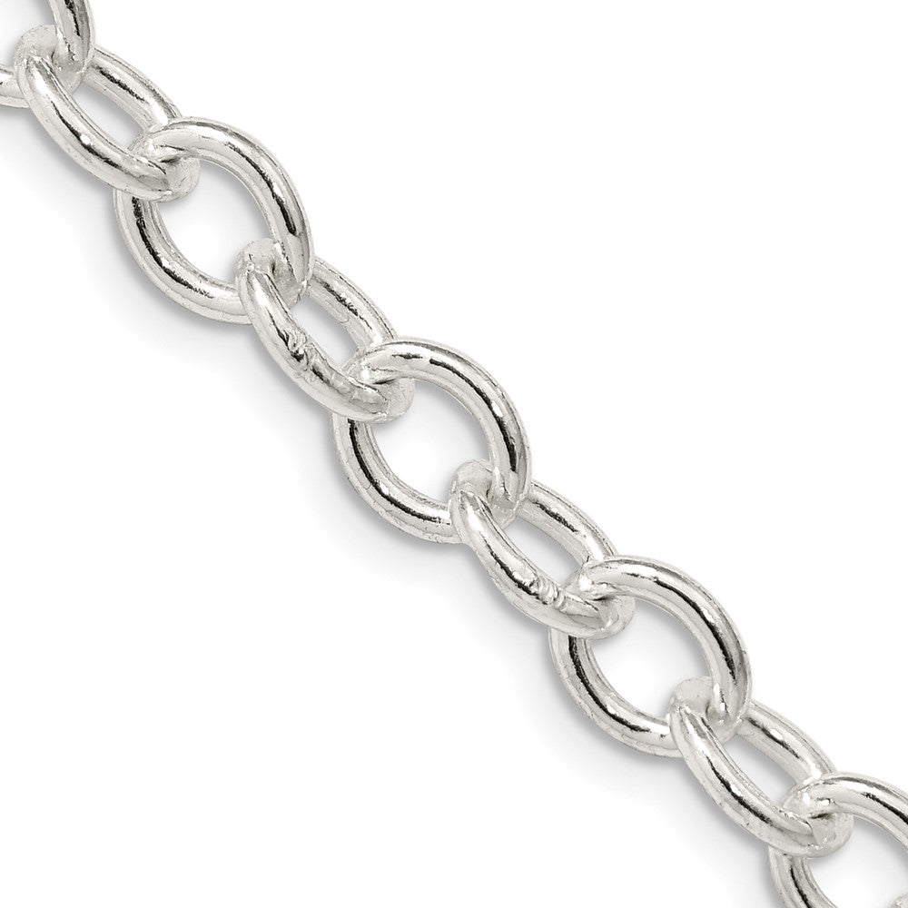 Sterling Silver 6.8mm Oval Cable Chain - 2