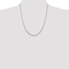 Sterling Silver 1.75mm Singapore Chain w/4in ext.