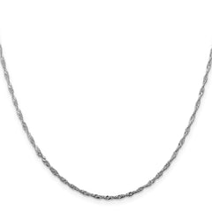 Sterling Silver Rhodium-plated 1.75mm Singapore Chain - 2
