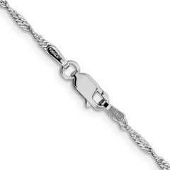 Sterling Silver Rhodium-plated 1.75mm Singapore Chain - 3