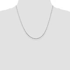 Sterling Silver Rhodium-plated 1.75mm Singapore Chain - 2