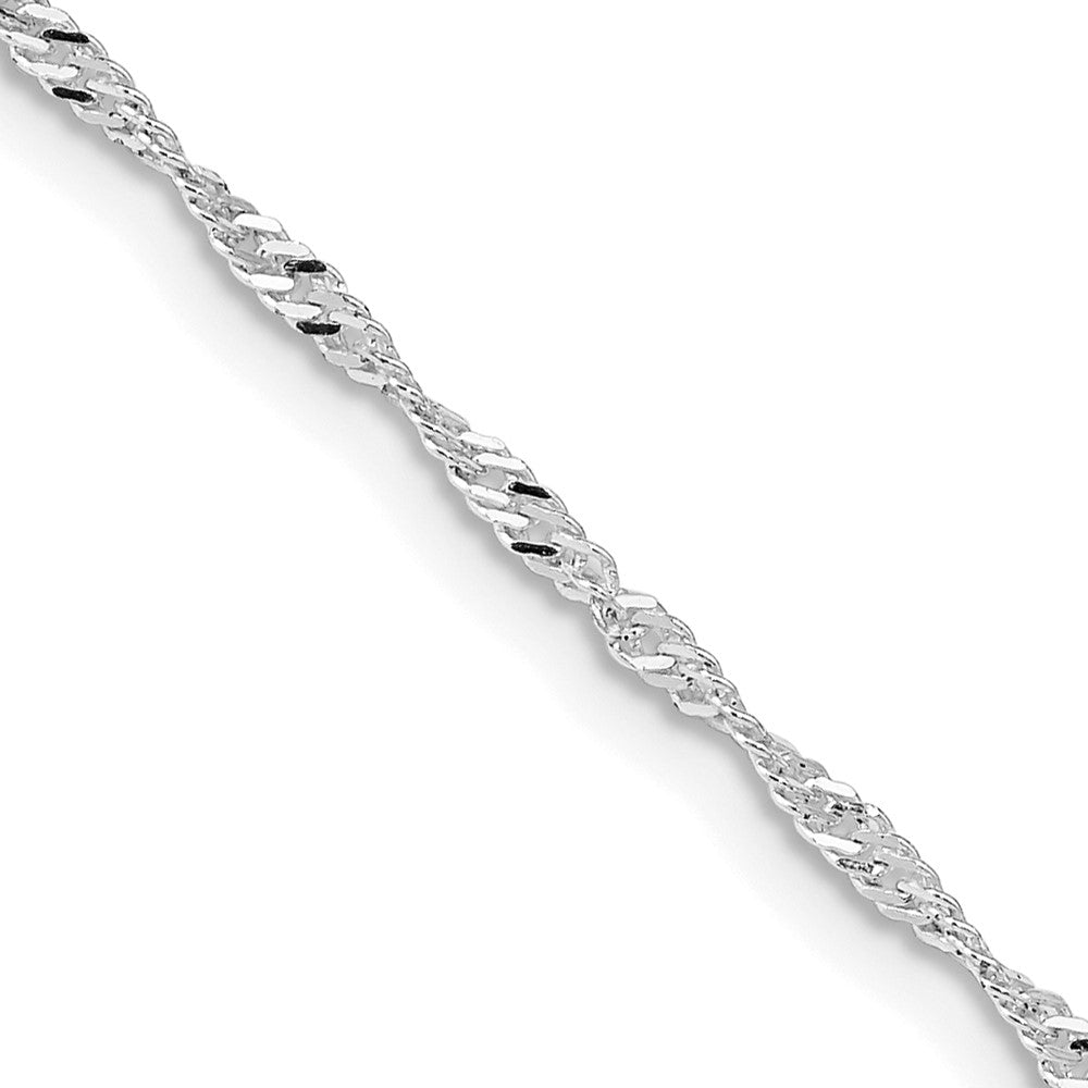 Sterling Silver Rhodium-plated 1.75mm Singapore Chain - 3