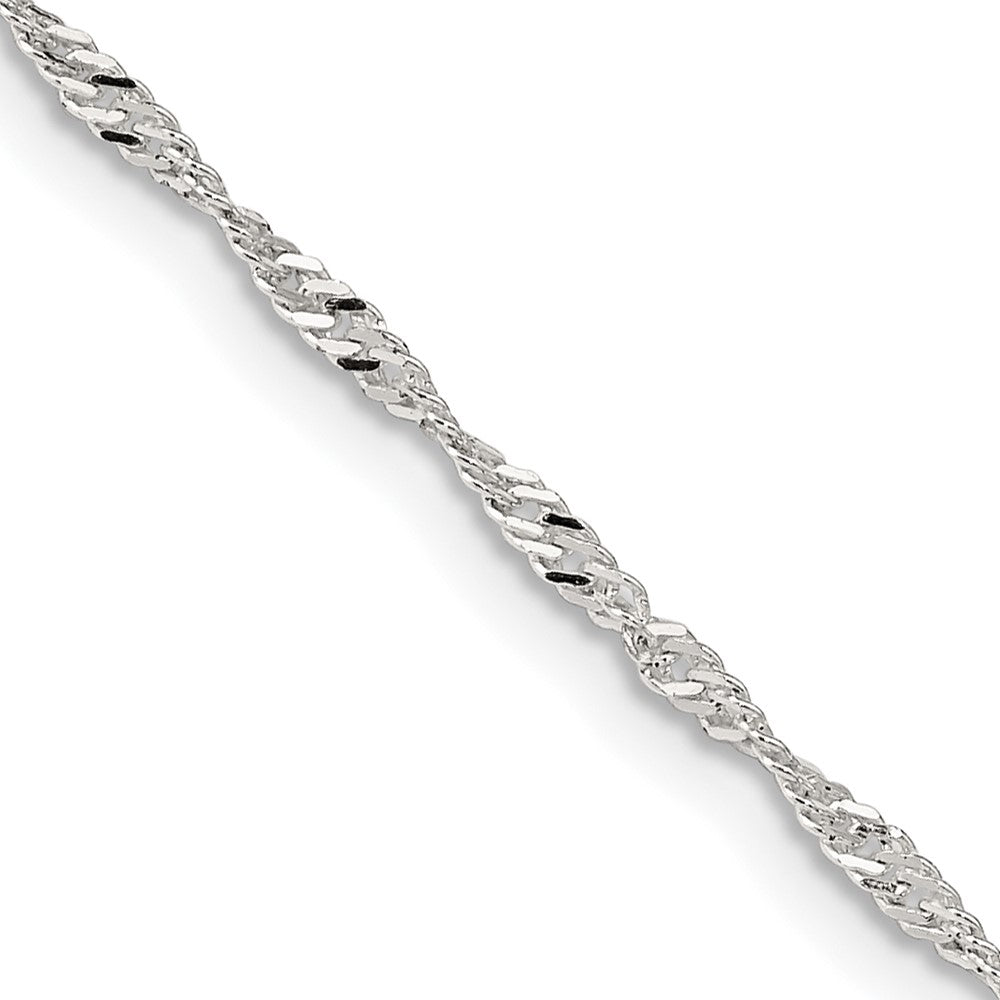 Sterling Silver 1.75mm Singapore Chain - 8
