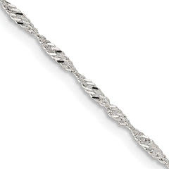 Sterling Silver 1.75mm Singapore Chain - 3