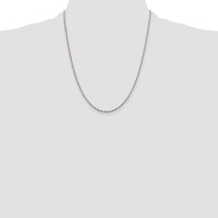 Sterling Silver 2mm Singapore Chain - 6