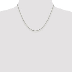 Sterling Silver Rhodium-plated 2mm Singapore Chain