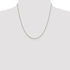 Sterling Silver Rhodium-plated 2mm Singapore Chain - 4