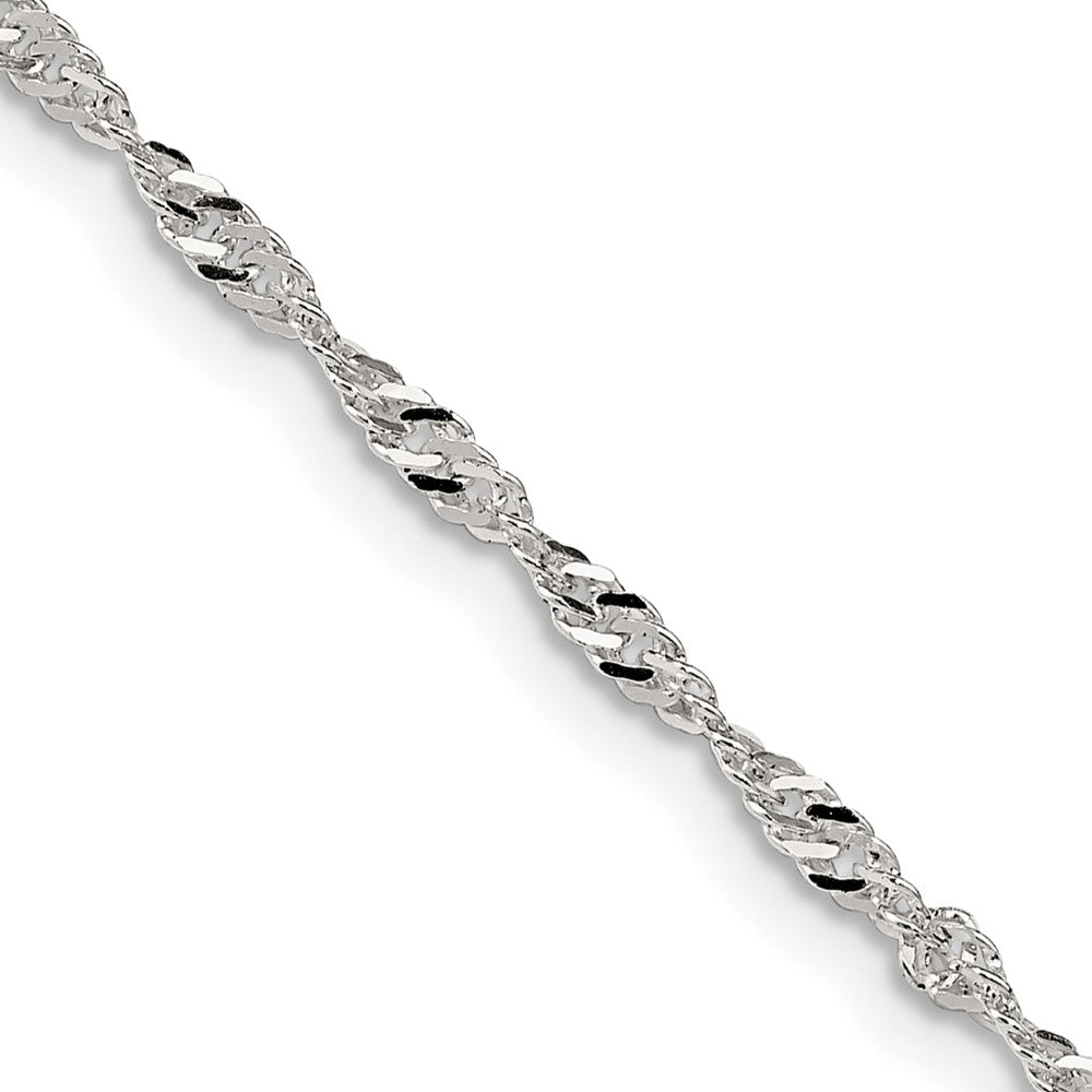 Sterling Silver 2mm Singapore Chain - 7