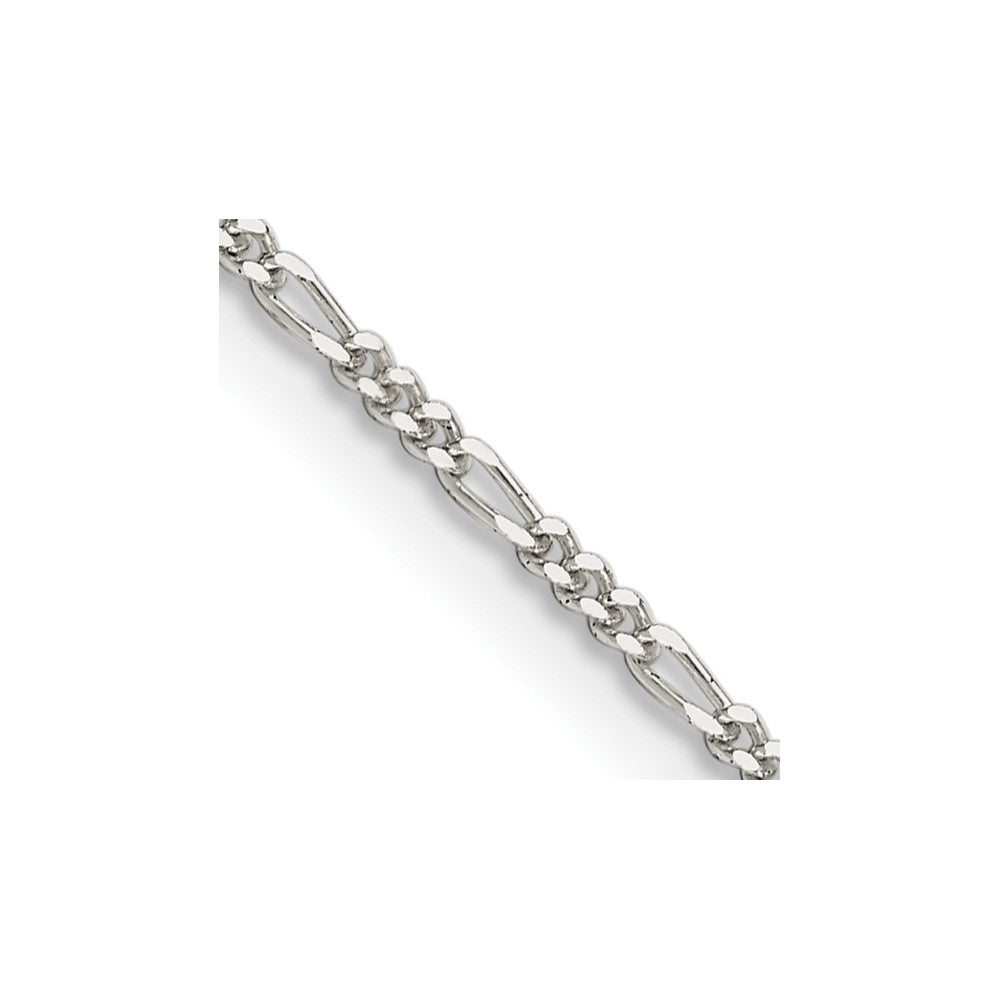 Sterling Silver 1.4mm Figaro Chain - 7