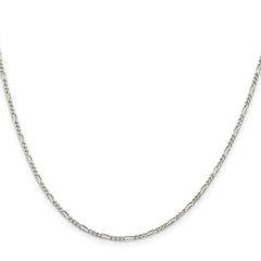 Sterling Silver 1.75mm Figaro Chain - 8